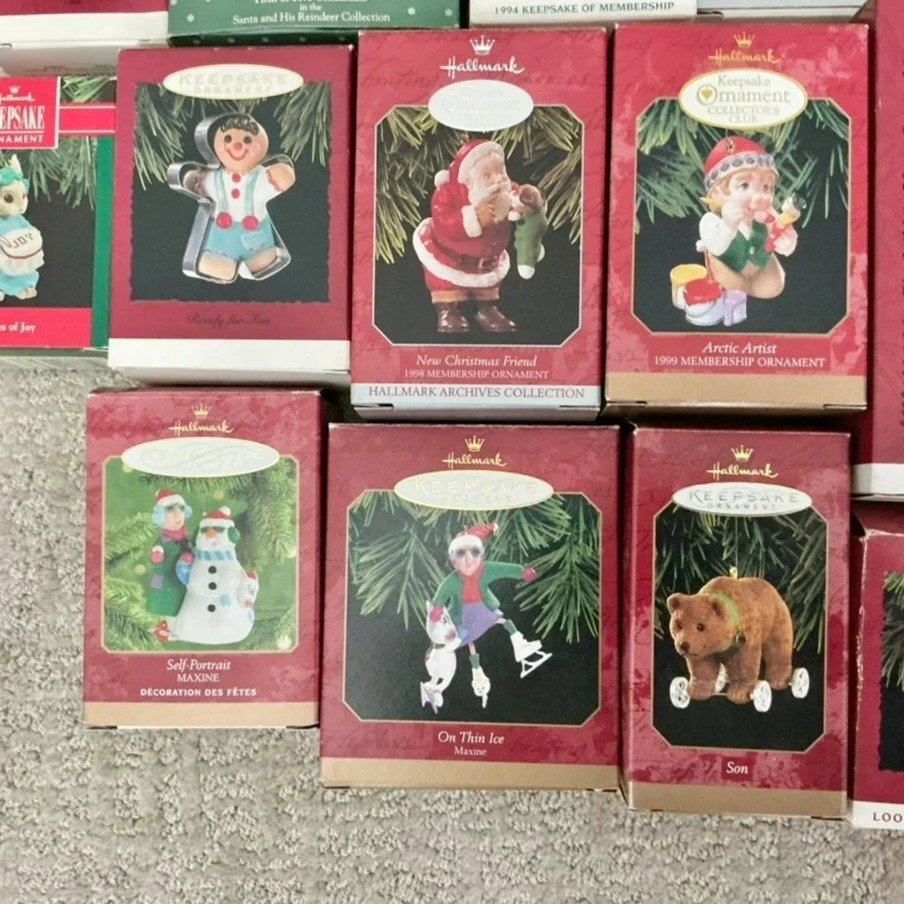 Hallmark Keepsake Christmas Ornament Mixed LOT of 25 Pieces Santa Elves Maxine